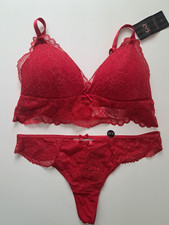 Hunkemöller BH-Set Push-up-Bralette Juliette und String in L rot