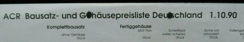 Acr bausatz und gehäuse - acr,