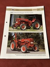 IHC Traktor Schlepper Dieselschlepper D 212 /217     1956 Weltbild Prospekt