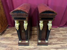 ORIGINALE SEITENTEILE EINES EMPIRE SOFA UM 1800 MAHAGONI FURNIERT