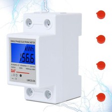 Digitale LCD Stromzähler 5(80) A 230V Wechselstromzähler Hutschiene KWh Zähler