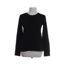 Zara, Langarmshirt, Größe: M, Schwarz, Baumwolle, Einfarbig, Damen #kKK