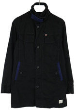 G-Star Fleet Garber Trench Mantel Herren M Reißverschluss Taschen Schwarz