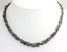 Saphir Grün Kette in Pampelnform facettierte Edelstein Collier Schmuck ca. 46 cm