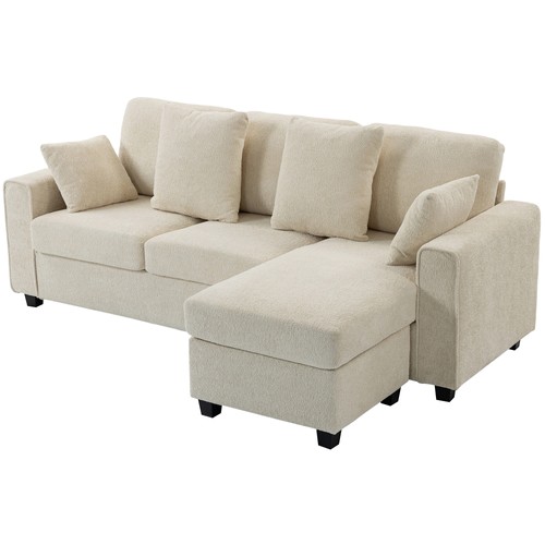 Homcom ecksofa form - ecksofa, sofa