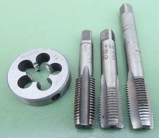 4 HSS Gewindebohrer Schneideisen M14x1,5 Gewinde Gewindeschneider Feingewinde M