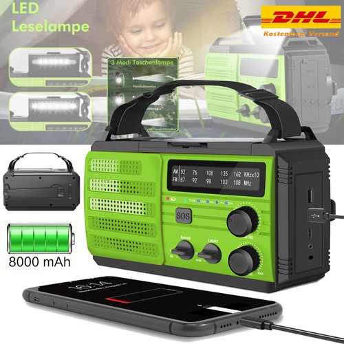 8000 mah kurbelradio - 8000,