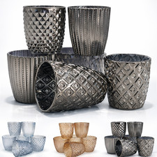 6er Set Windlicht Glas