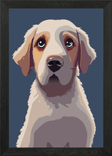 Cute Doggy gerahmtes Wandbild