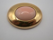 Bajonett- Patent-Wechselschließe / Mittelteil für Kette mit Koralle Gold 750