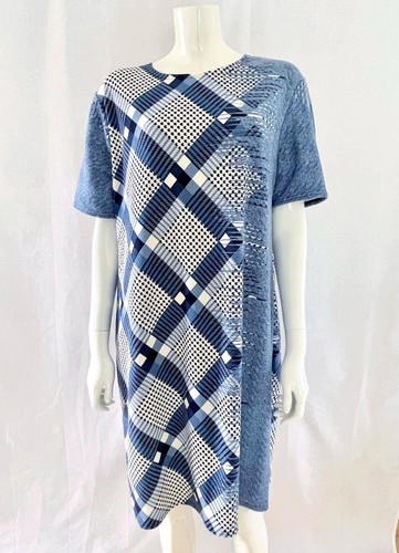 Vintage blau kariertes