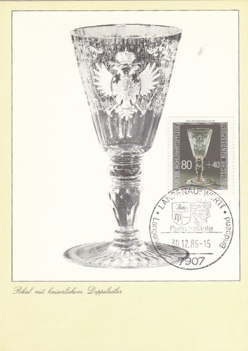 Pokal mit schnittdekor - pokal,