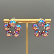 Ohrringe Kranzform aus Swarovski® Kristall Damen Geschenk Neu