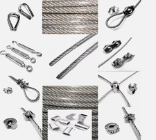 Edelstahl Drahtseil PVC VA Seilklemme Kausche Drahtseilklemme Spannschloss 