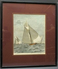 Altcolorierter Holzstich 1855