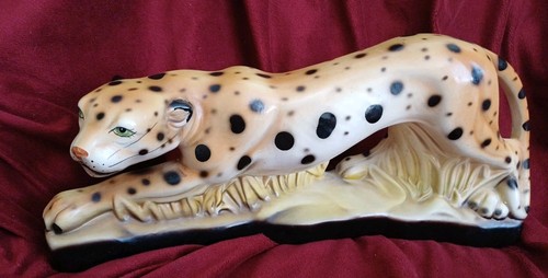 Vintage keramik leopard - vintage,