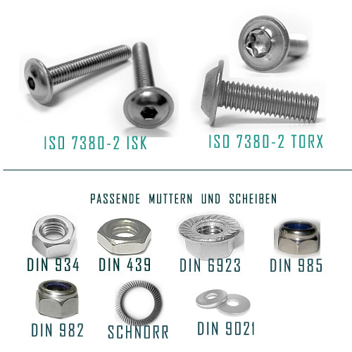 Linsenschrauben flansch iso - flansch,