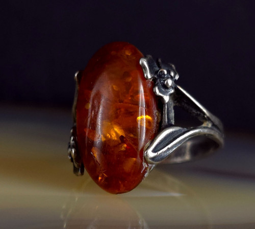 Ring silber sterling bernstein - ring,