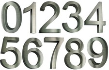 3D Hausnummer Edelstahl  H16cm  H20cm   2D oder 3D   viele Designs  alle Zahlen