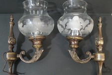 2x Vintage Wandlampe Wandleuchte Messing