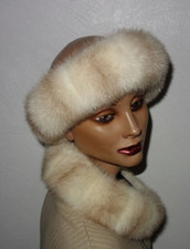 Echtfell Band Nerz Pelz Stirnband Fellschal Kragen Real Saga Mink Fur Sky Kappe