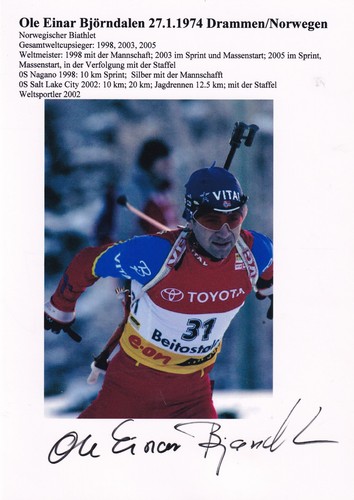Autogramm ole einar - autogramm,