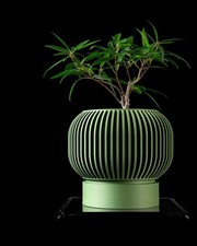 Designer vase ribbed - ribbed, sphere