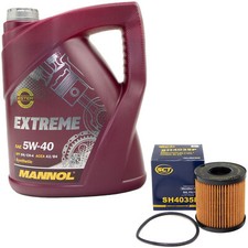 Motoröl Set 5W-40 5 Liter + Ölfilter SH 4035 P für Citroen C2 Fiat Lancia Mini