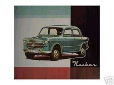 Altes Reklame Blechschild NSU Neckar PKW