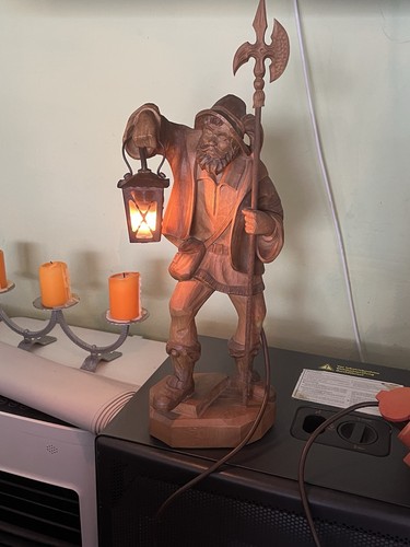 Holzfigur nachtwächter mit - holzfigur,