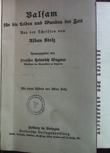 Balsam für die leiden - für,
