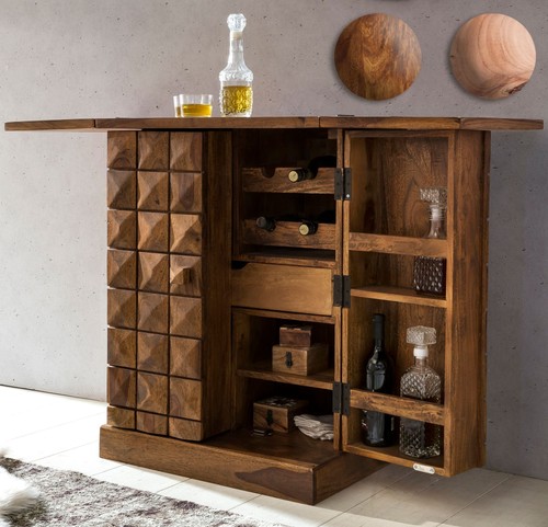 Finebuy hausbar massivholz - finebuy,