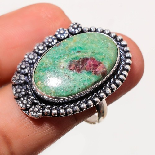 Rubin fuchsite edelstein ring - fuchsite,