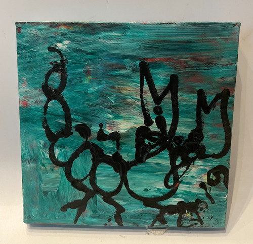 Skorpion acrylbild 15x15 - skorpion,