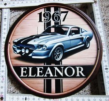 1967 Ford Mustang Eleanor Blechschild 20 cm mit 2 Löchern