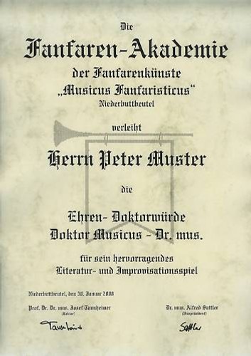 Ehren doktorwürde fanfare - ehren,