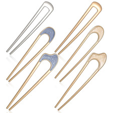 6 Stück U Förmige Haargabel, French Hair Pin Metall Haarnadeln French Twist Hair