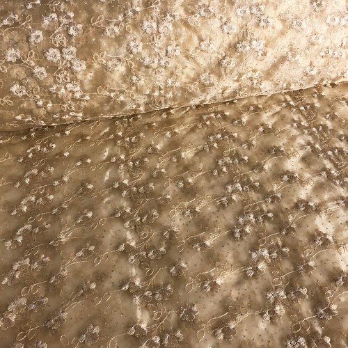 Organza stoff meterware gold - stoff,