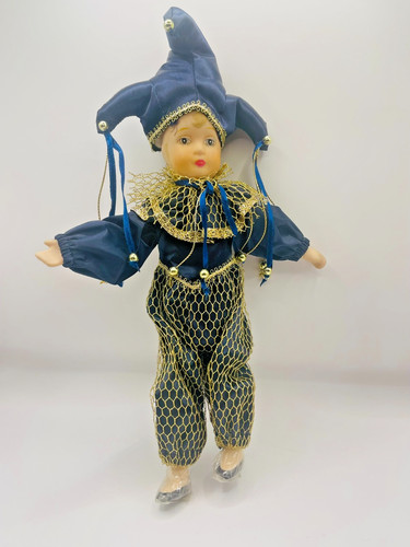 Vintage puppe harlekin - vintage,