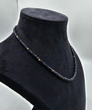 Saphir blau Kette 44 Cm Echter  Saphir 333 Gold Verschlüss 