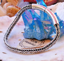 Bauhaus Design Schlicht 925er Silber Armband 20,5 cm 21,5 cm Geflochten Massiv