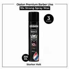 3x Morfose Ossion Premium Barber Line Spray Wax 300ml 10x Strong Haar Spray Wax