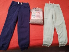 4 tolle neue Mädchen Jogginghosen, Gr. 110, dunkelblau, hellgrün, hellgrau, rosa