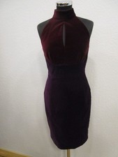 Karen Millen Samt Kleid Etuikleid ärmellos bordeaux/lila Gr.38 neuw.(SCH39-06)