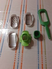 Tupper Tupperware Profi-Reibe grün Set mit 3  Reiben und Fingerschutz