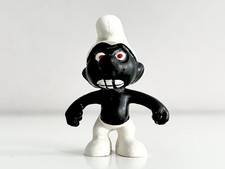 ✅ WÜTENDER SCHLUMPF "schwarz , rote Augen" (20007) Schleich W. Germany Peyo Nr.3