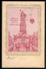 Seiden-AK Niederwald, National-Denkmal auf dem Niederwald 