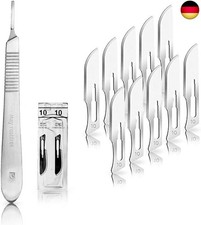 May Set Skalpell Set mit 10x Skalpellklingen Figur 10 aus Karbonstahl (einzeln