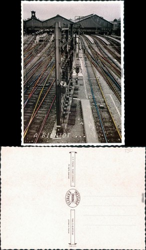 Ansichtskarte bahnhof - ansichtskarte,