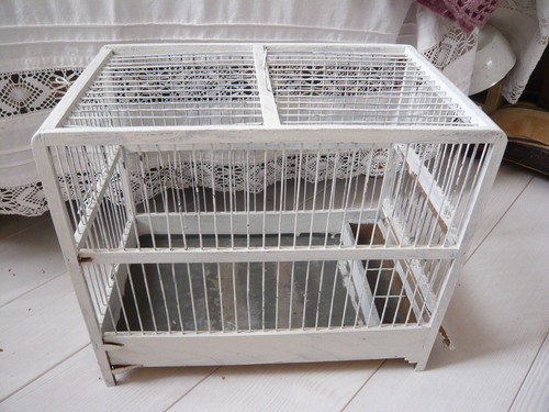 Alter vogelkäfig holz shabby - holz,